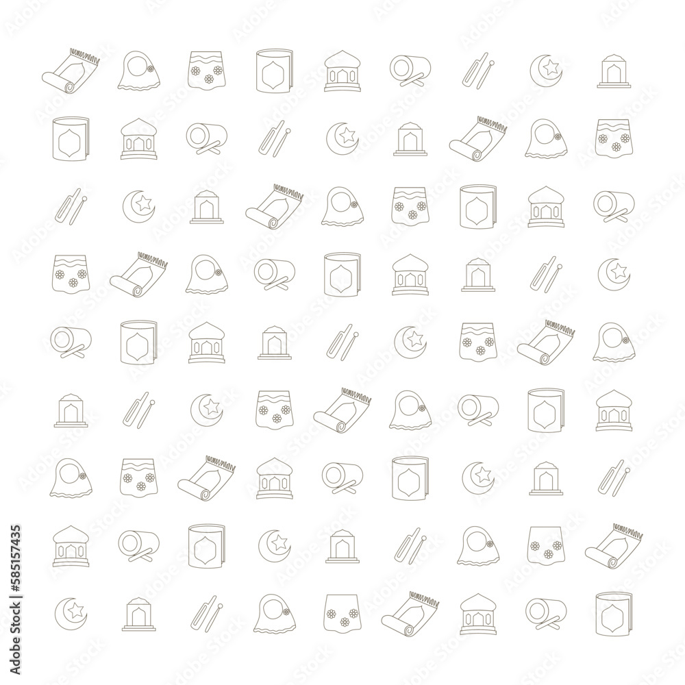 cute Islamic doodle black and white, perfect for celebrating Ramadhan kareem or Eid event cute Islamic doodle black and white, perfect for celebrating Ramadhan kareem or Eid event