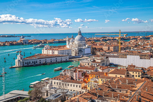 Venice panorama West from the high of Campanile San Marco tower, Venice, Italy © Florin
