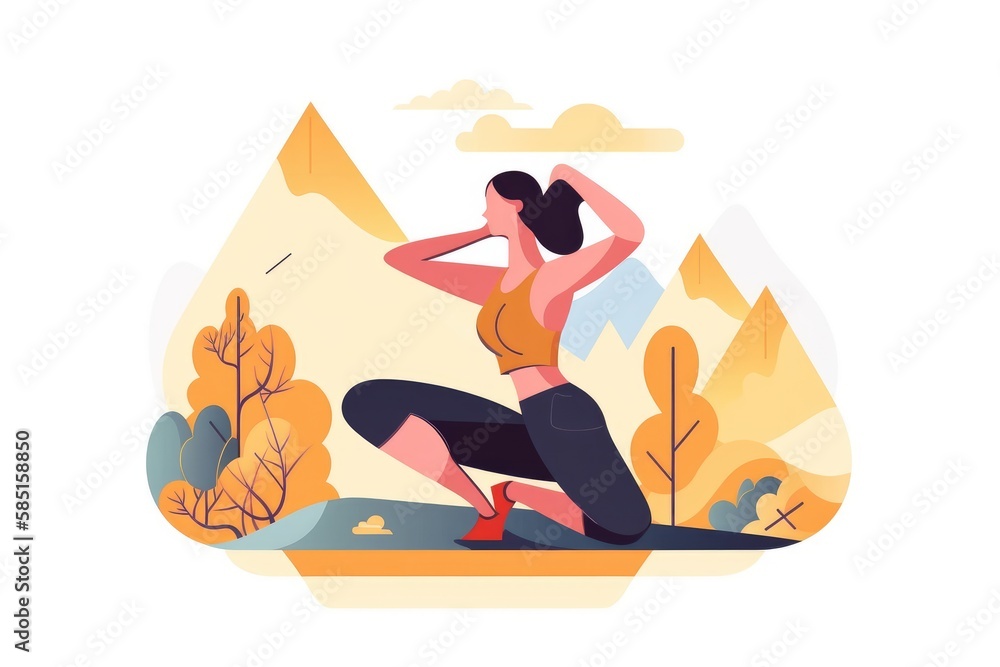 Yoga - Generative AI illustration Yoga - Generative AI illustration