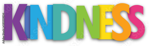 Принти на полотні KINDNESS colorful typography banner on transparent background