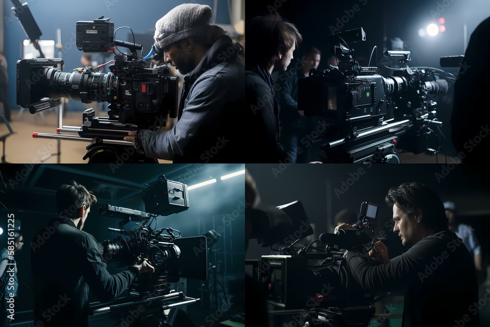 A man using a camera - Generative AI A man using a camera - Generative AI