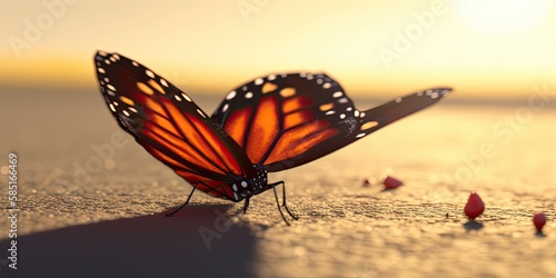 Close up of butterfly, Generative AI