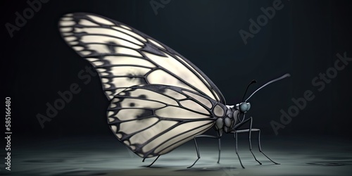 Close up of butterfly, Generative AI
