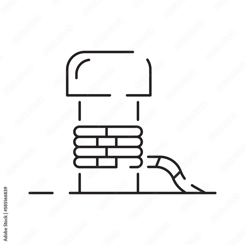 Cargo port line icon air, sea, rail freight terminal, storage. Delivery container shipping Cargo port line icon air, sea, rail freight terminal, storage. Delivery container shipping