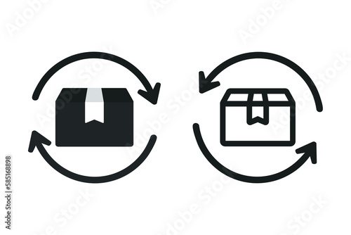 Update package box icon. Illustration vector