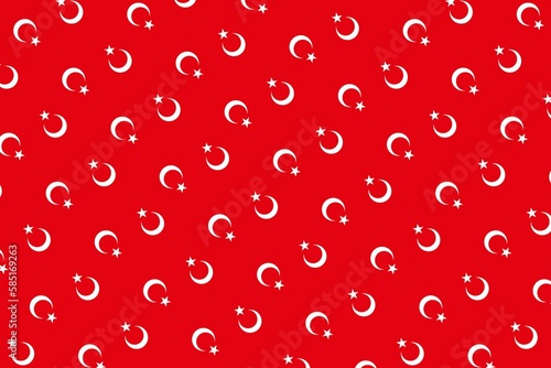 Geometric pattern in the colors of the national flag of Turkey. The colors of Turkey.