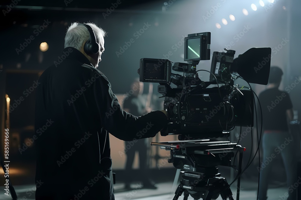 A man using a camera - Generative AI A man using a camera - Generative AI