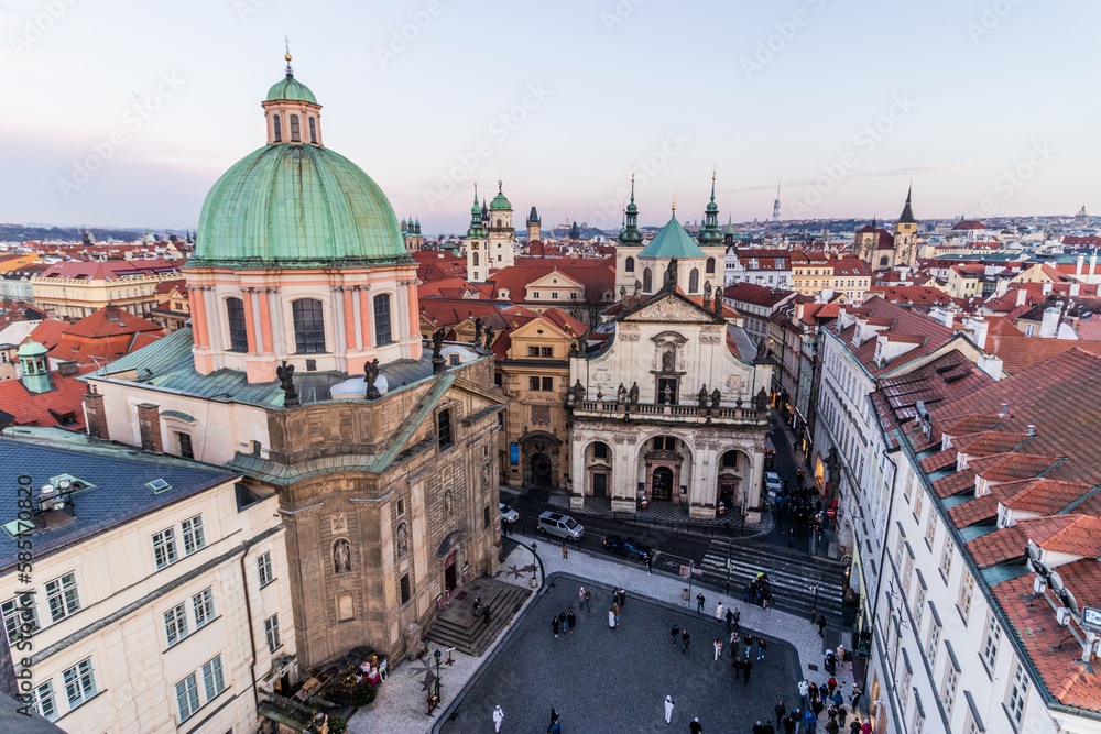 Francis of Assisi and St. Salvator churches in Prague, Czech Republic