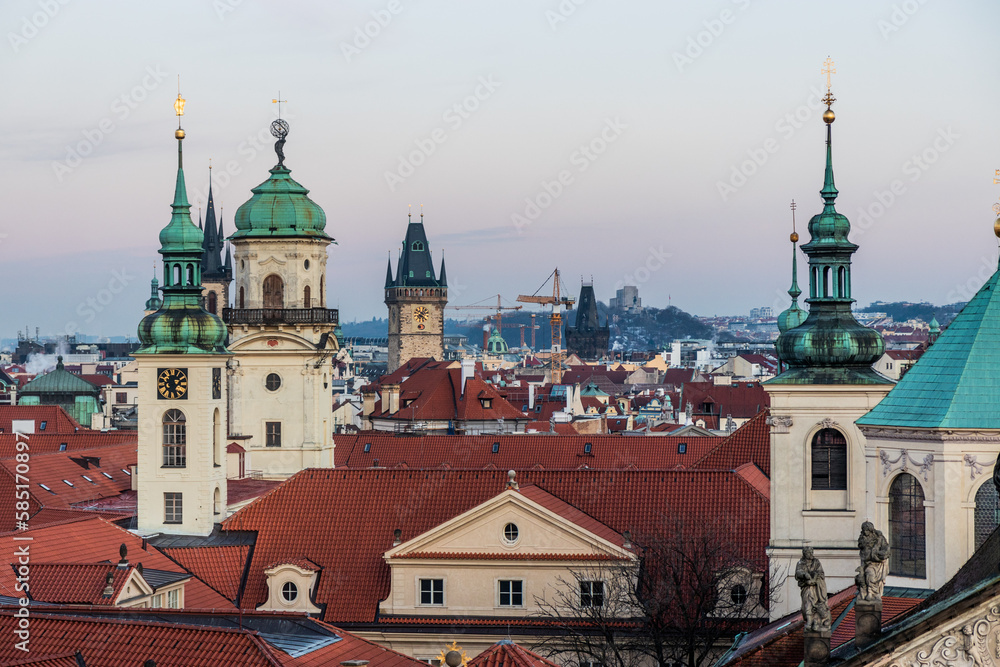 Skyline of the Old town in Prague, Czech Republic