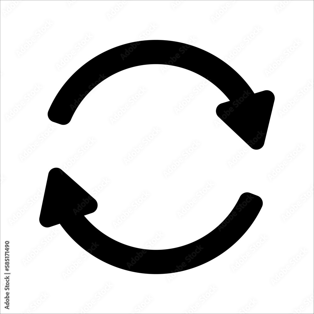 double reverse arrow, replace icon, exchange linear sign, vector illustration on white background double reverse arrow, replace icon, exchange linear sign, vector illustration on white background