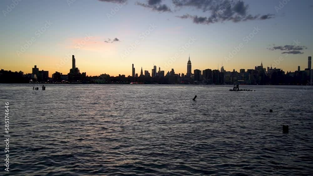 New York City at dusk New York City at dusk