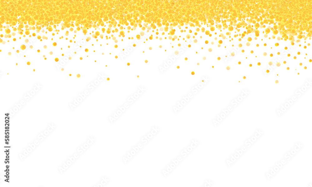 confetti gold falling dust particles frame border background 