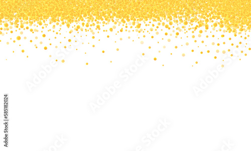 confetti gold falling dust particles frame border background 