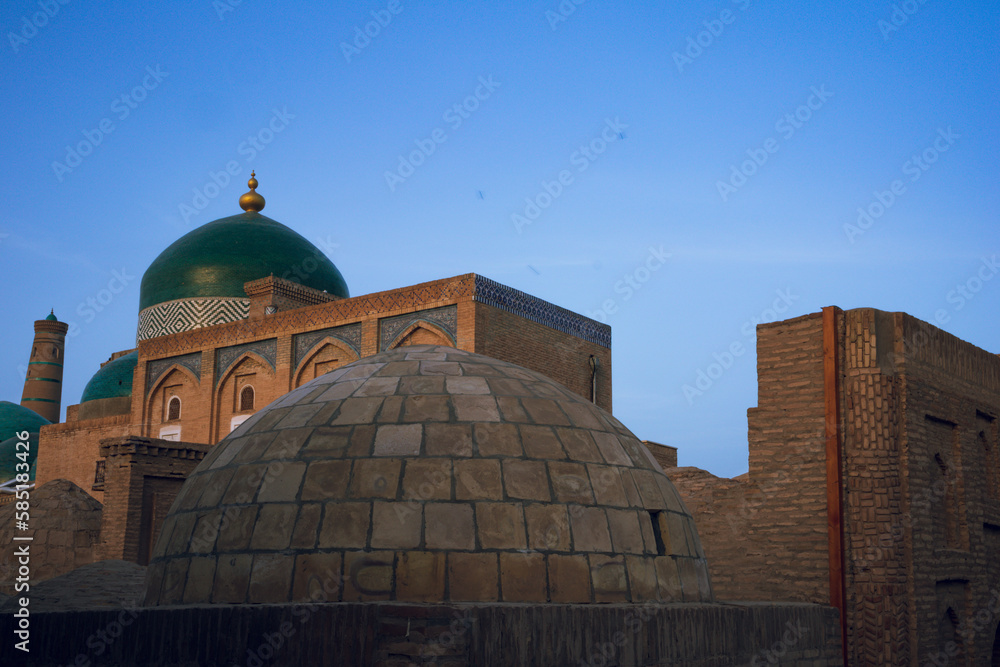 Persian architecture in the silk road city of Khiva, Uzbekistan
