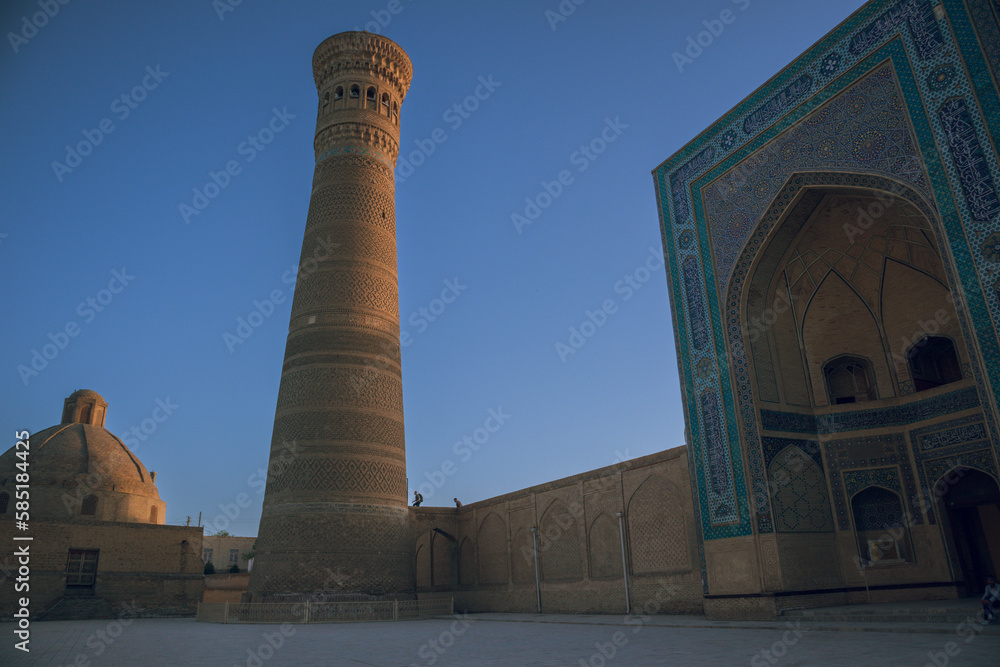 Po-i-Kalan Islamic religious complex, Kalyan mosque, Bukhara, Uzbeksitan, Bukhara tower,
