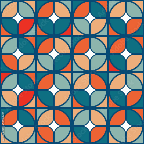 Seamless vector pattern in a retro style. 