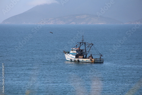 fishing boat on the sea