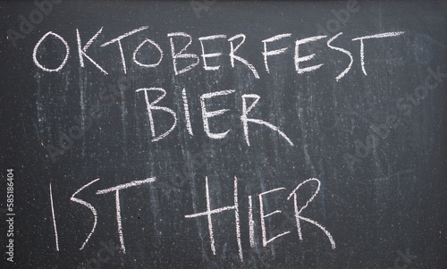 Oktoberfest beer is here sign
