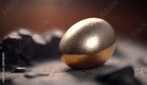 Cute realistic pastel colored paint as eggs with background. Generative AI. photo