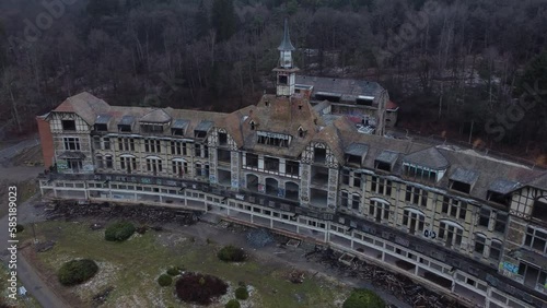 Abandoned sanatorium in the forrest photo
