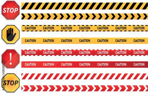 Hazardous warning tape sets Premium Vector2.eps
 photo