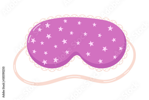 Cute mask for dreaming vector. Rest relax accessories for night collection. Sleepy mask with eyes, animals face and smiles.