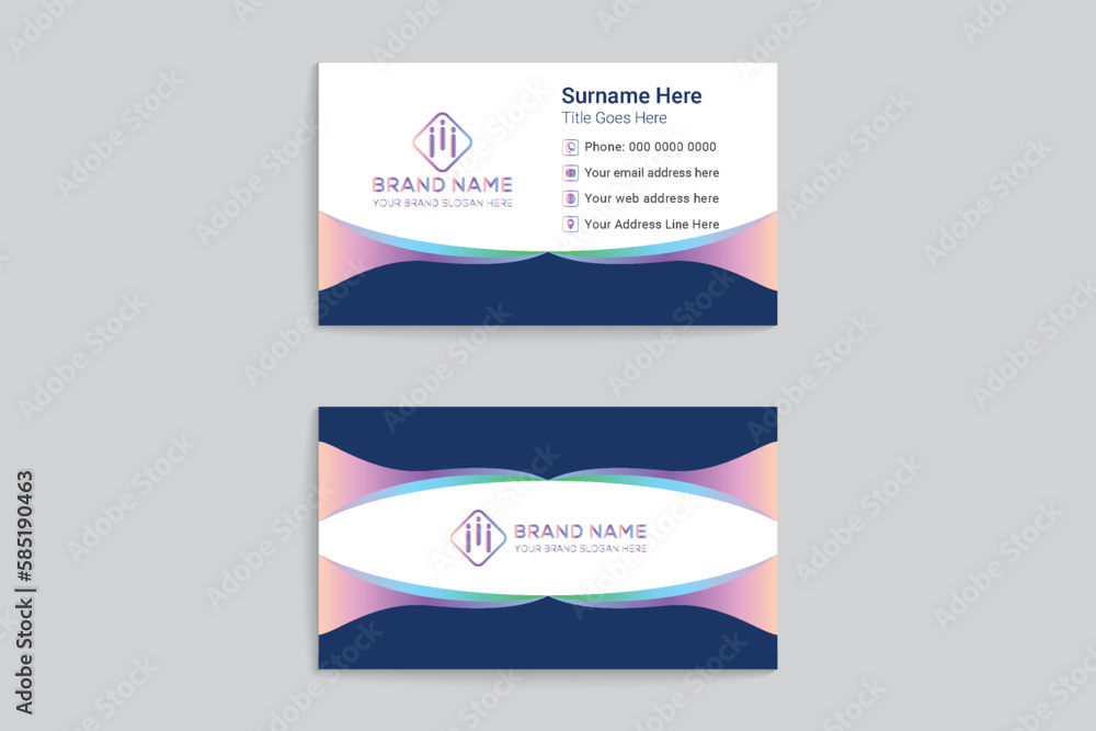 Naklejka premium Corporate business card template