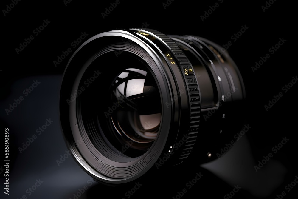 ﻿A close up of a camera lens - Generative AI
