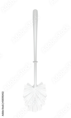 White toilette brush. vector illustration