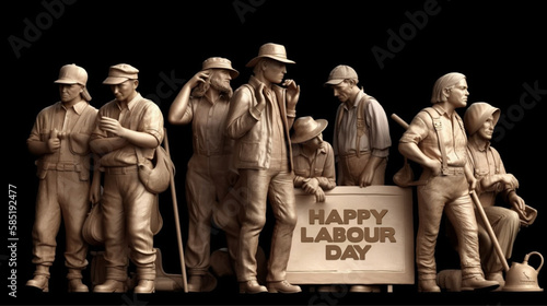 happy labour day, admiring their work and efforts, banner