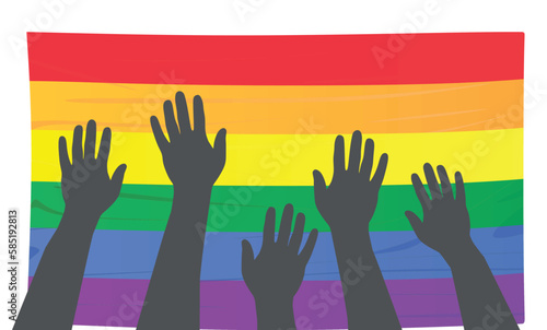 LGBT rights concept. vector illustration