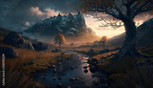 Majestic autumn landscape
