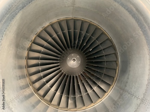 Airplane turbine with the blades