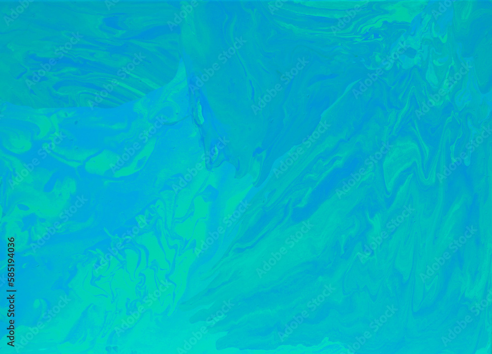 Spring in blue and turguoise colours acrylic painting Spring in blue and turguoise colours acrylic painting