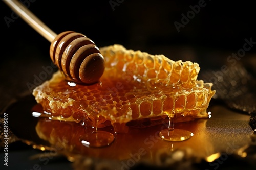 Delicious royal jelly honey - AI Generated