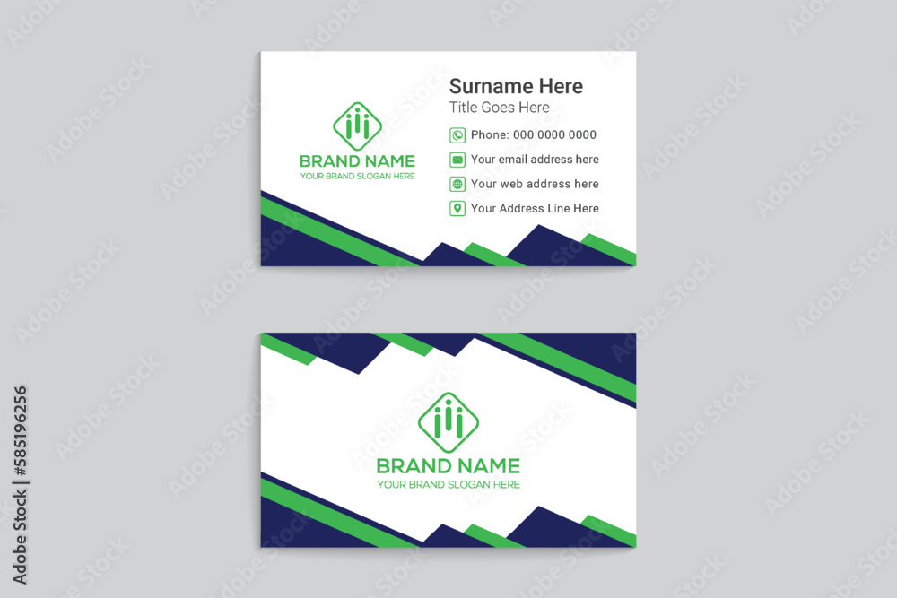 Corporate clean business card template