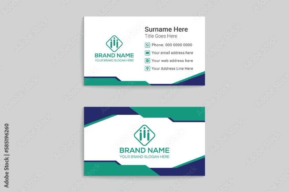 Modern business card template with an elegant style