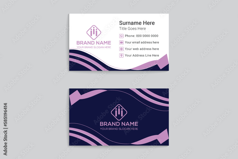 Modern and creative real estate business card design