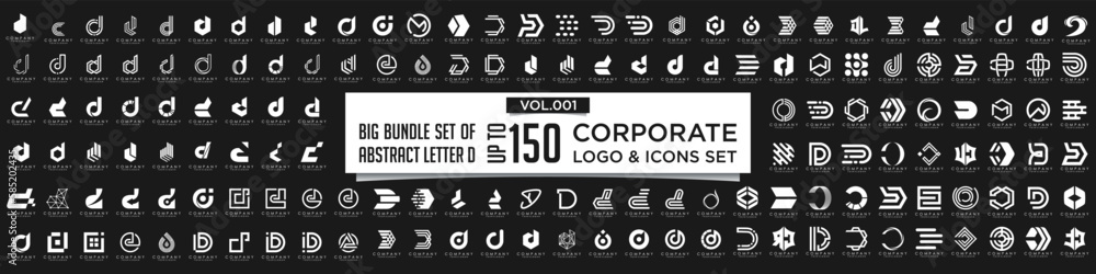abstract letter D logo icon set. design for business of luxury, elegant, simple. abstract letter D logo icon set. design for business of luxury, elegant, simple.