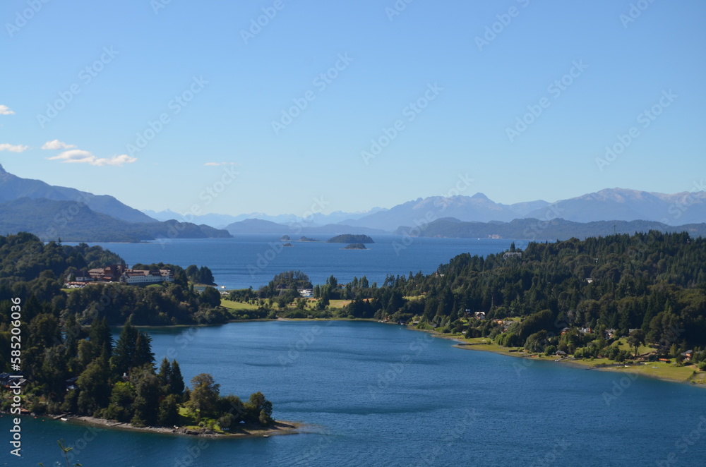 lake in the mountains, bariloche, patagonia
