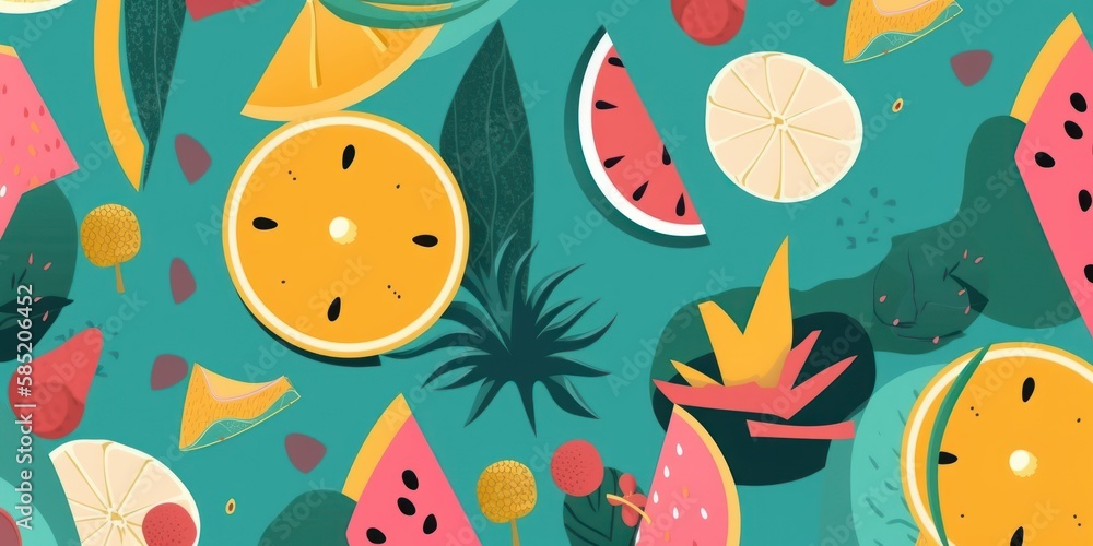 creative summer banner or background, generative ai creative summer banner or background, generative ai