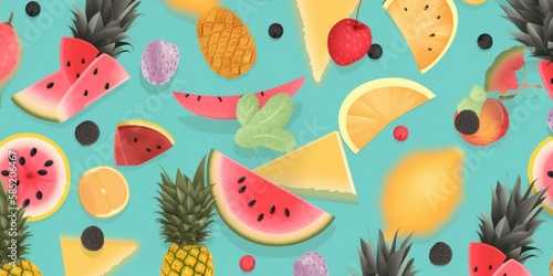 creative summer banner or background, generative ai