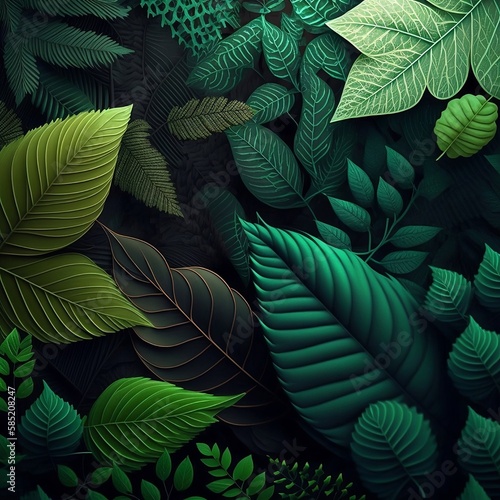 Wallpaper Mural Pattern with Leaves Torontodigital.ca