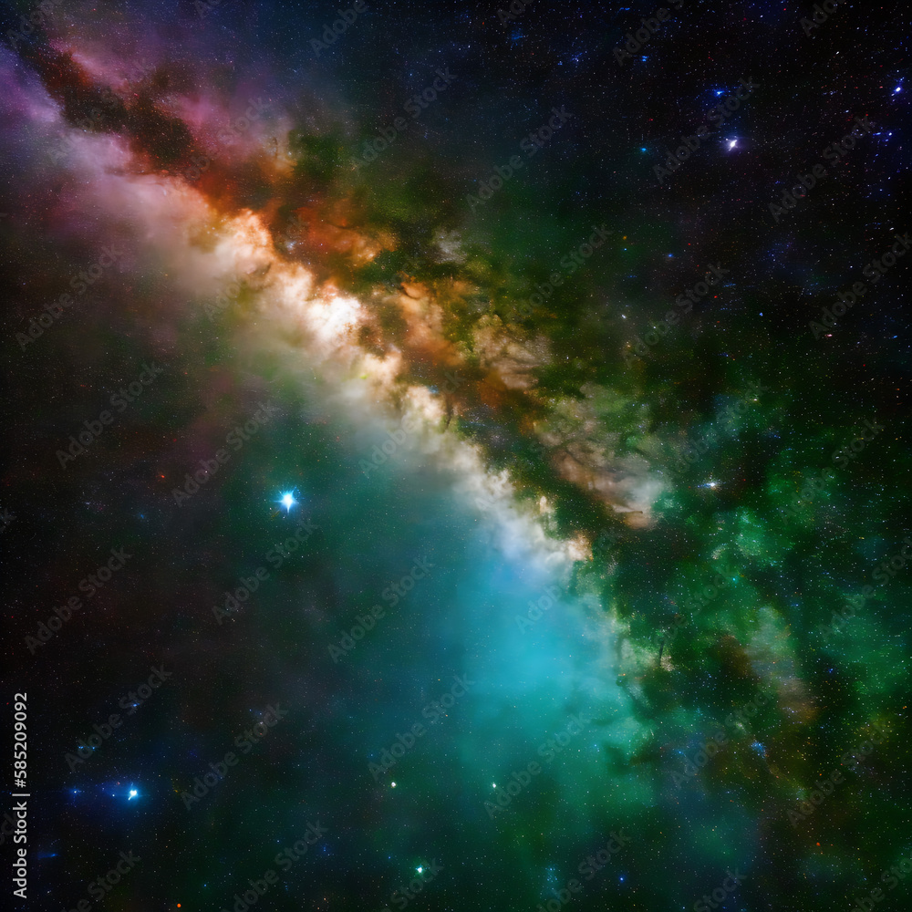 Space star nebula model texture render