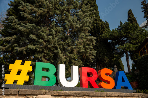 Bursa monument for tourists at UNESCO Green Tomb site in Bursa