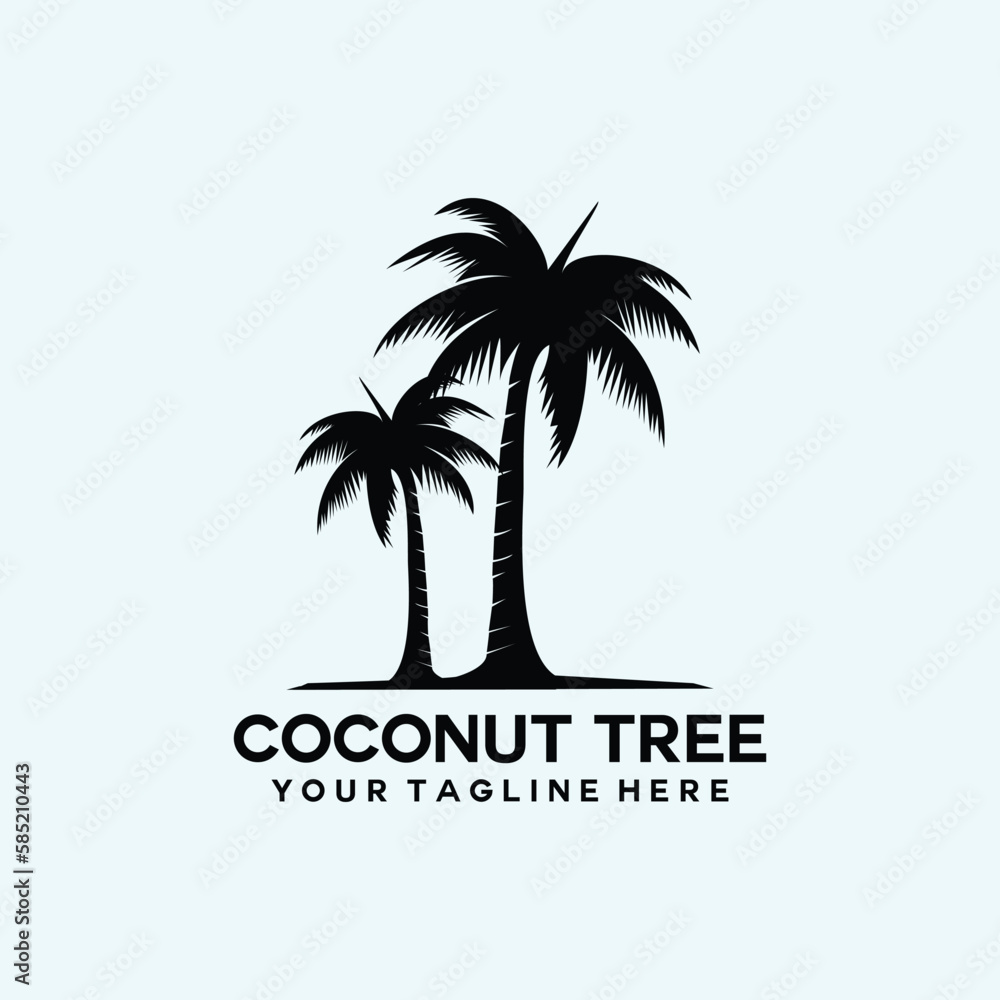 coconut Tree vector design, coconut tree logo vector design, coconut logo design