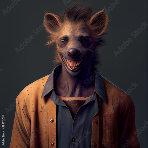 Hyena NFT Art Portrait photo