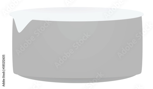 Grey yogurt pack. vector illustration