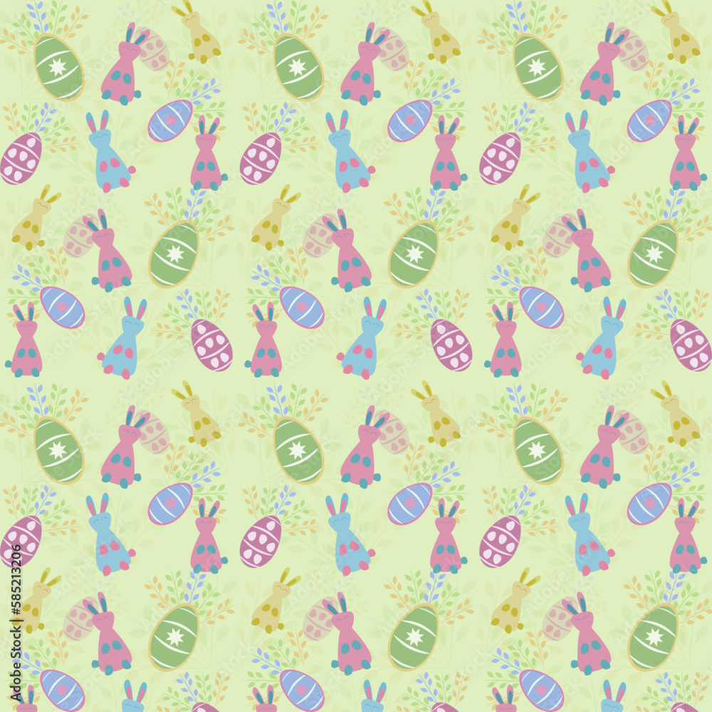 Bright seamless vector pattern for easter Bright seamless vector pattern for easter