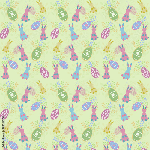 Bright seamless vector pattern for easter